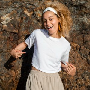 Polera Indigo White